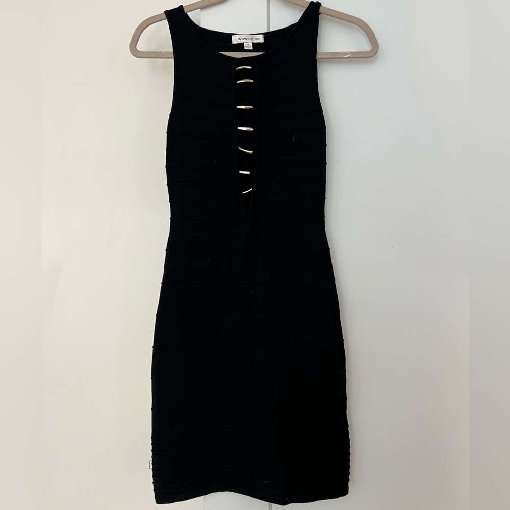 Wow Couture Black Bodycon Dress, Size S